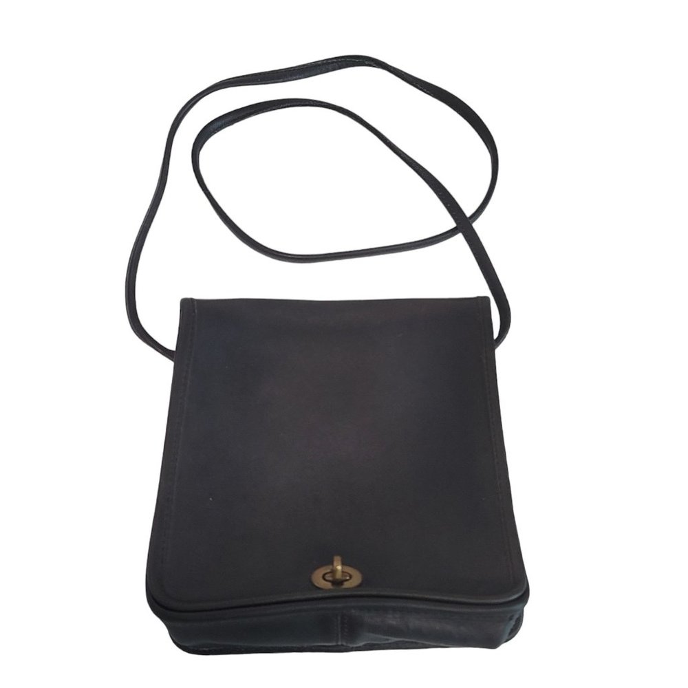 Vintage Coach black leather crossbody bag USA - Picture 15 of 16